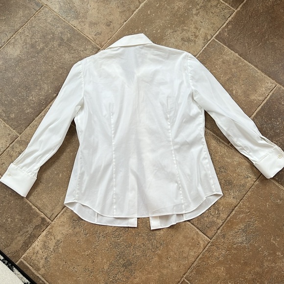 LAFAYETTE 148 white button-up shirt size 10 - Picture 7 of 7